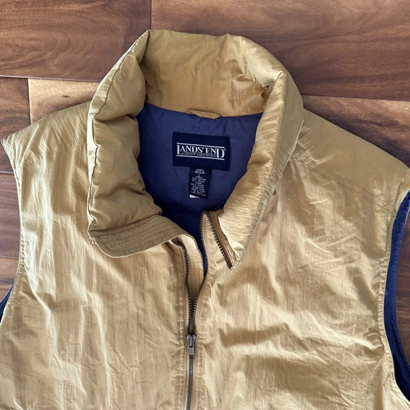 Lands End Goose Down Unisex Puffer Vest size Large - Picture 2 of 4